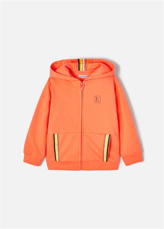 Mayoral Erkek Çocuk Fermuarlı Kapüşonlu Sweatshirt Oranj 3412