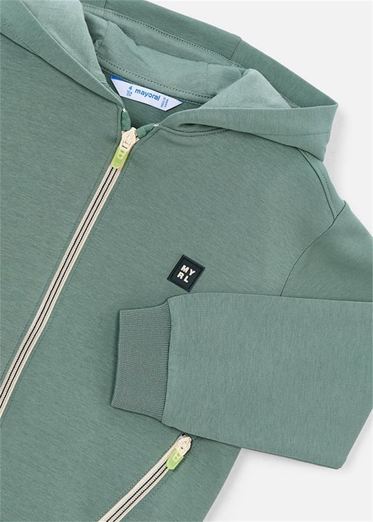 Mayoral Erkek Çocuk Fermuarlı Kapüşonlu Sweatshirt Yeşil 3442