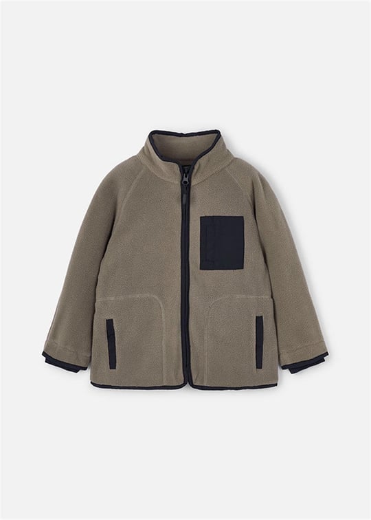 Mayoral Erkek Çocuk Fermuarlı Sweatshirt Vizon 4425