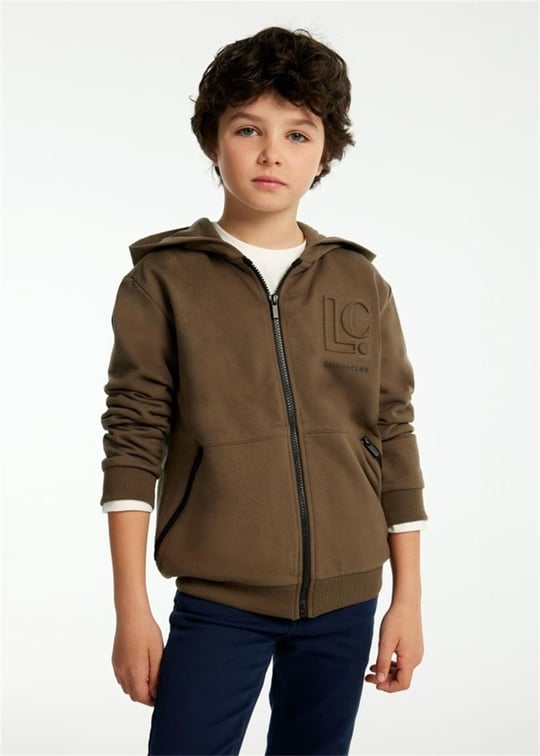 Mayoral Erkek Çocuk Fermuarlı Sweatshirt Vizon 7463