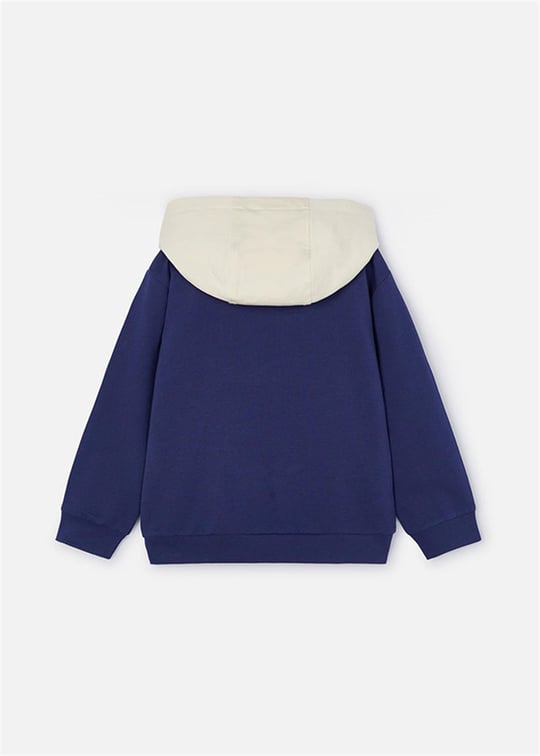 Mayoral Erkek Çocuk İşlemeli Kapüşonlu Sweatshirt Lacivert 3482