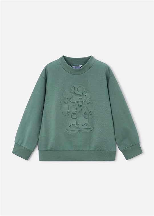 Mayoral Erkek Çocuk Kabartmalı Sweatshirt Yeşil 3434