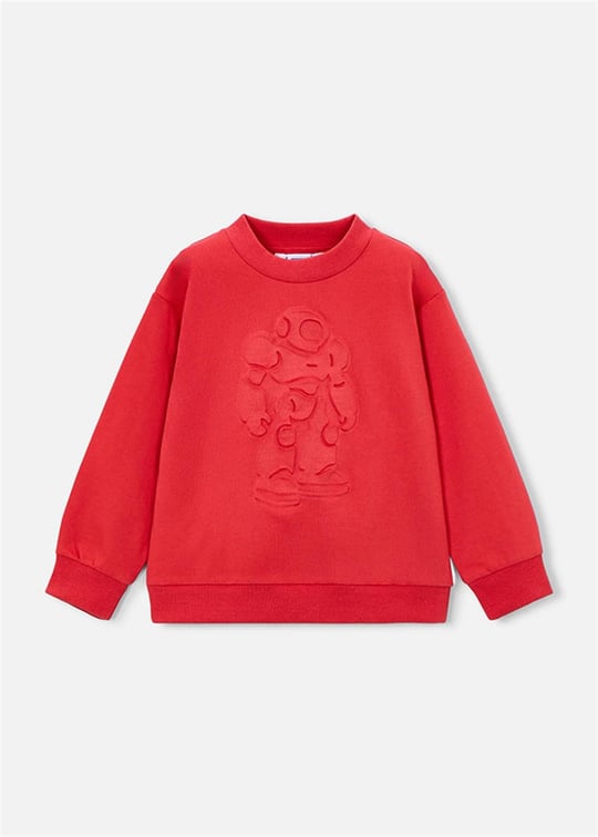 Mayoral Erkek Çocuk Kabartmalı Sweatshirt Kırmızı 3434