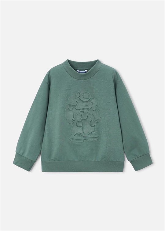 Mayoral Erkek Çocuk Kabartmalı Sweatshirt Yeşil 3434