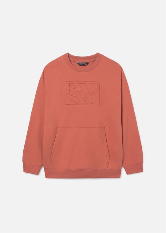 Mayoral Erkek Çocuk Kabartmalı Sweatshirt Kiremit 6412