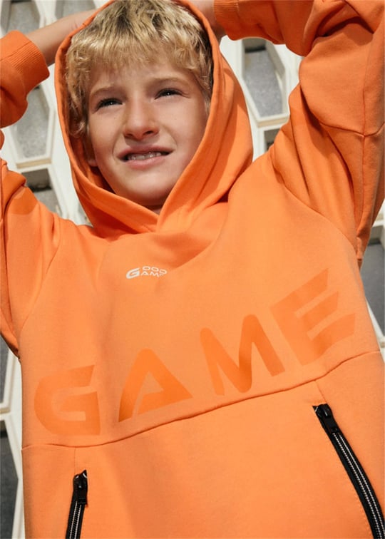 Mayoral Erkek Çocuk Kapüşonlu Sweatshirt Turuncu 6411