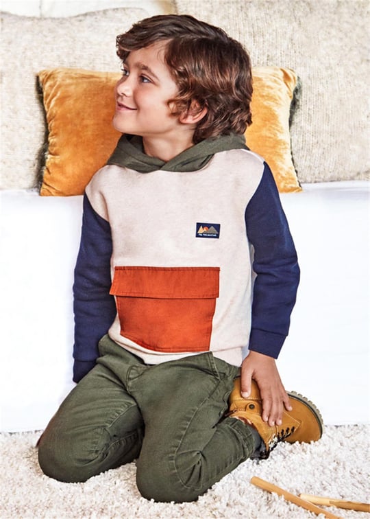 Mayoral Erkek Çocuk Kapüşonlu Sweatshirt Bej 4421