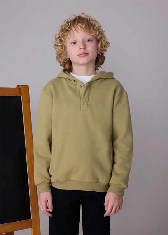 Mayoral Erkek Çocuk Kapüşonlu Sweatshirt Yeşil 7407