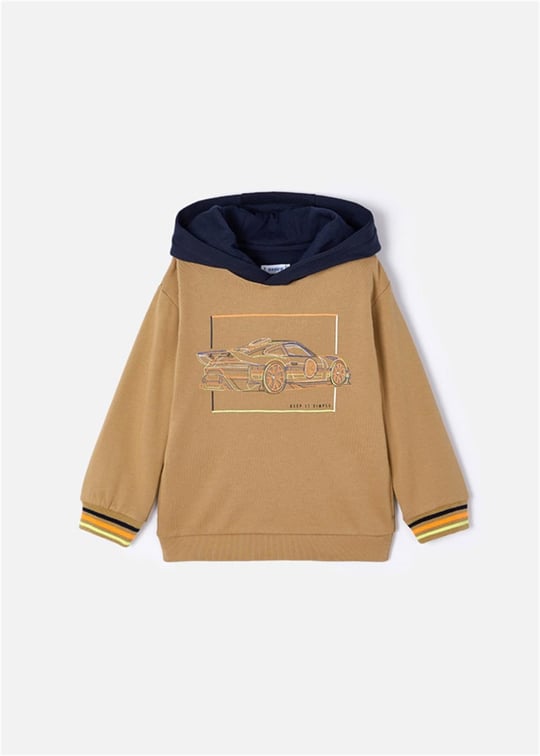 Mayoral Erkek Çocuk Kapüşonlu Sweatshirt Vizon 3404