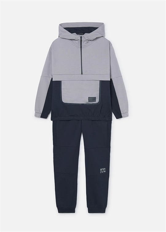 Mayoral Erkek Çocuk Kapüşonlu Sweatshirt Eşofman Takımı Lacivert 7857