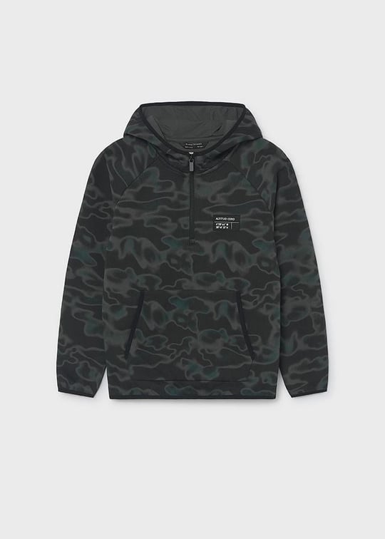 Mayoral Erkek Çocuk Kapüşonlu Sweatshirt Siyah 7407