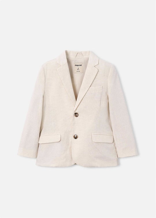 Mayoral Erkek Çocuk Kareli Blazer Ceket Krem 3437
