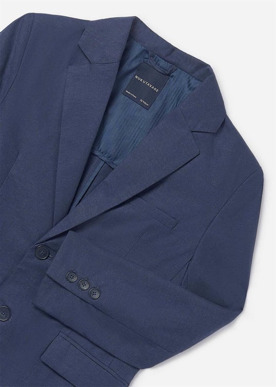 Mayoral Erkek Çocuk Keten Blazer Ceket Lacivert 6413