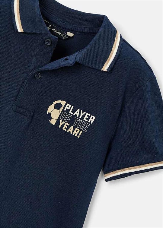 Mayoral Erkek Çocuk Polo Yaka Baskılı Tişört Lacivert 3108
