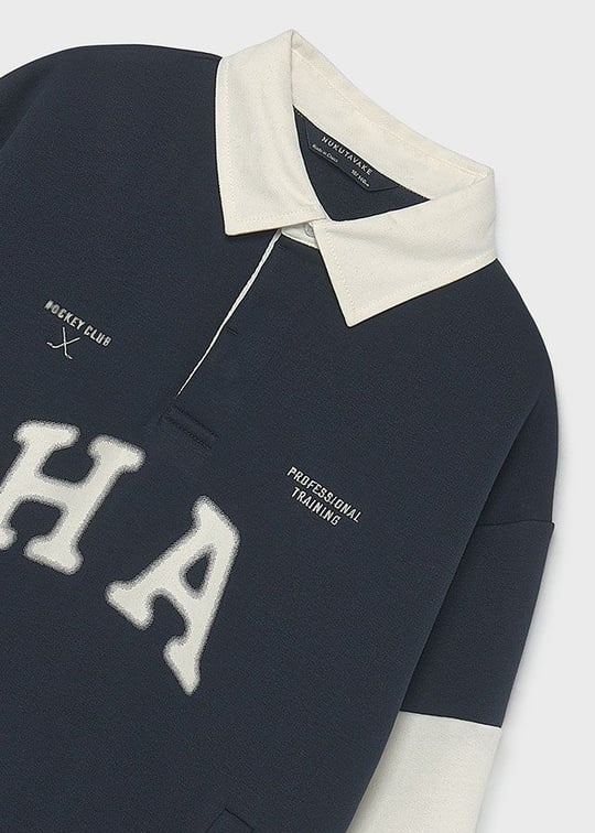 Mayoral Erkek Çocuk Polo Yaka Sweatshirt Lacivert 7406