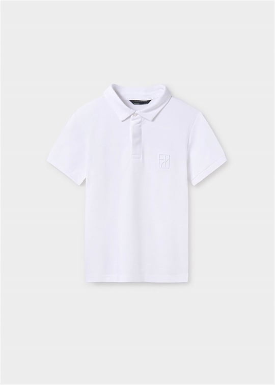 Mayoral Erkek Çocuk Polo Yaka Tişört Beyaz 6127