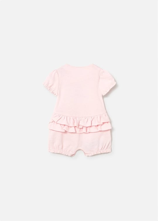 Mayoral Kız Bebek 2'li Baskılı Kısa Tulum Set Pembe 1705