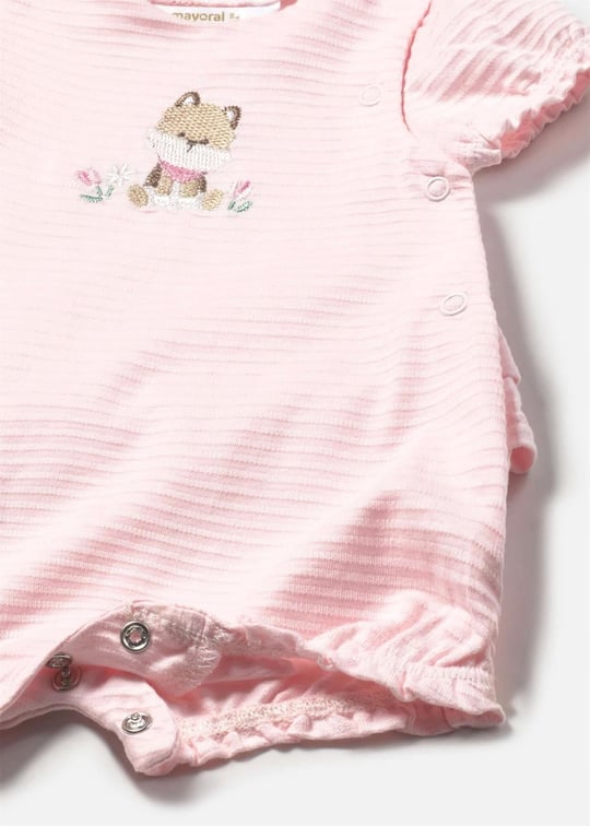 Mayoral Kız Bebek 2'li Baskılı Kısa Tulum Set Pembe 1705