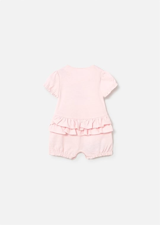 Mayoral Kız Bebek 2'li Baskılı Kısa Tulum Set Pembe 1705