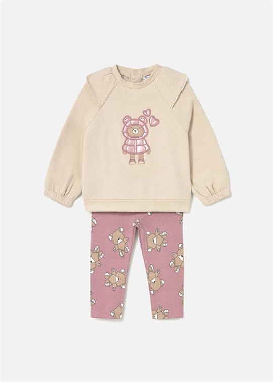 Mayoral Kız Bebek 2'li Sweat Tayt Takım Pembe 2741