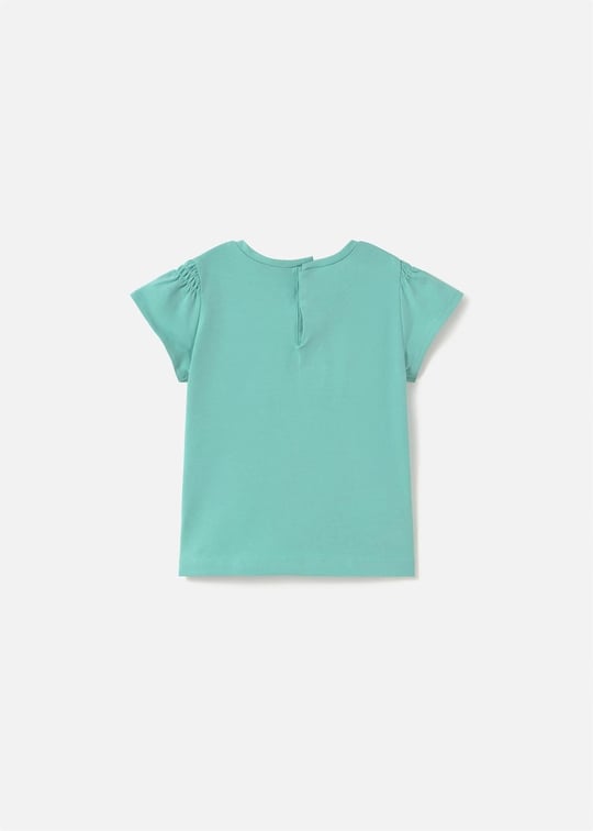 Mayoral Kız Bebek Aplikeli Tişört Turkuaz 1049