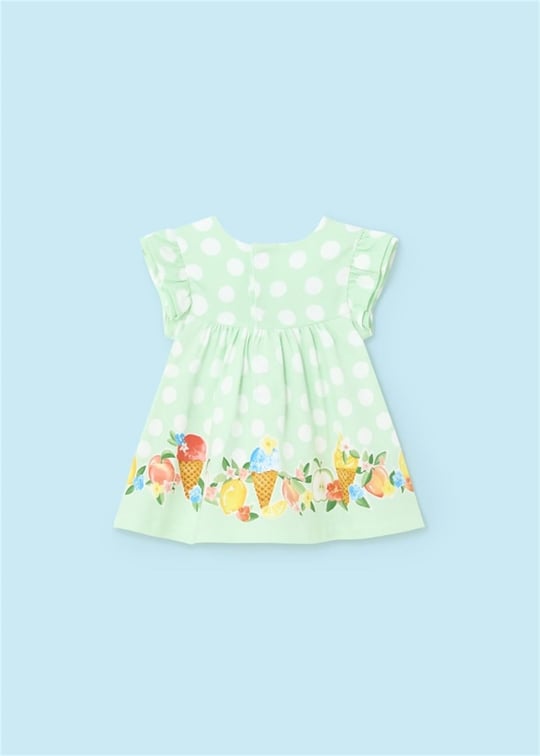 Mayoral Kız Bebek Baskılı Elbise Mint 1833