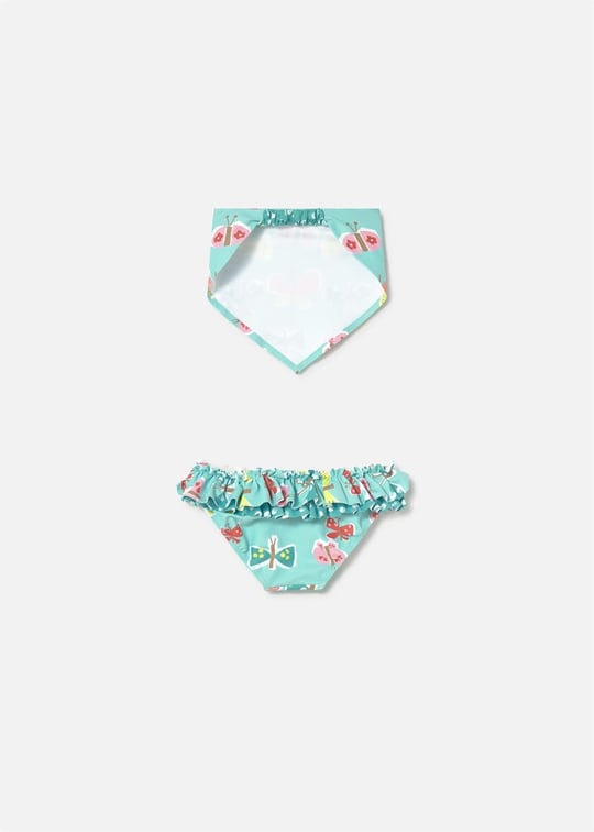 Mayoral Kız Bebek Baskılı Mendil Bikini Altı Takım Turkuaz 1657