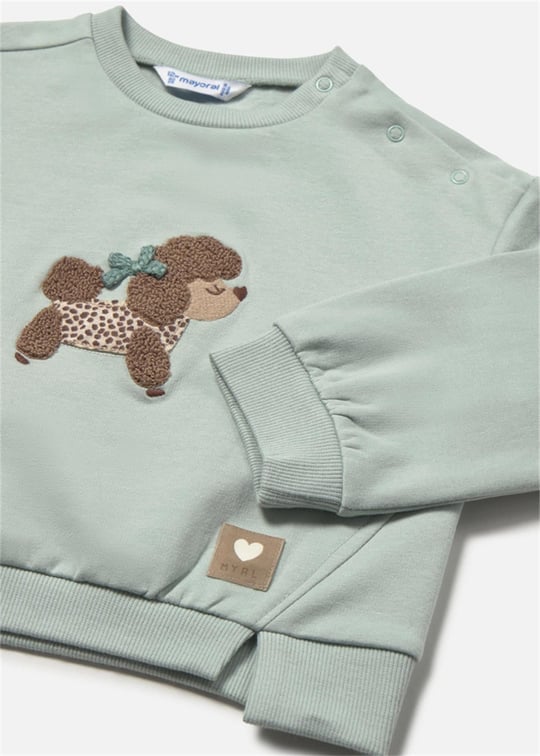 Mayoral Kız Bebek Baskılı Sweatshirt Anason 2433