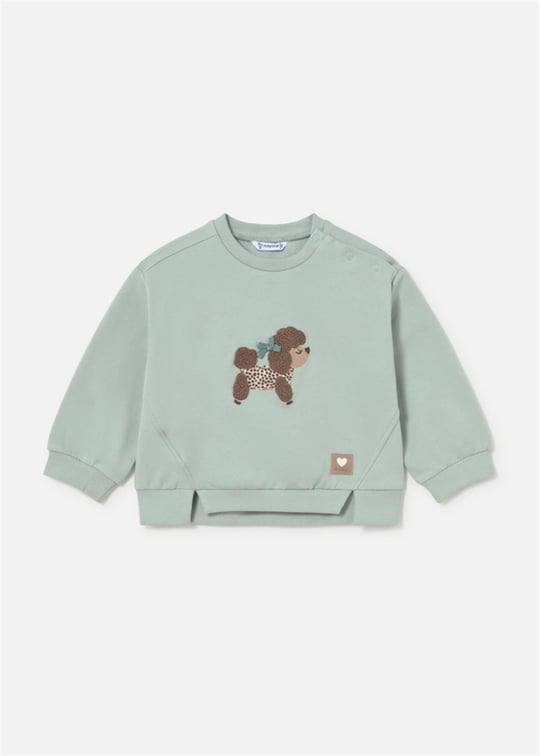 Mayoral Kız Bebek Baskılı Sweatshirt Anason 2433