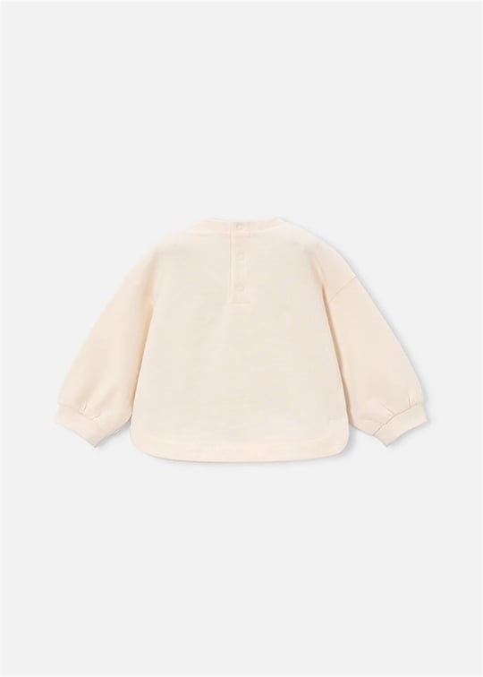 Mayoral Kız Bebek Baskılı Sweatshirt Ekru 1495
