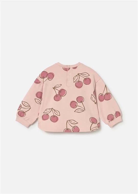 Mayoral Kız Bebek Baskılı Sweatshirt Gül Kurusu 1495