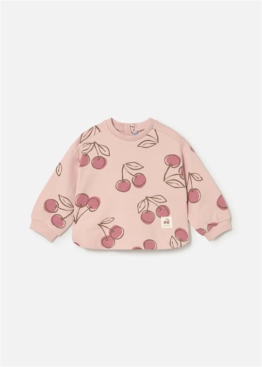 Mayoral Kız Bebek Baskılı Sweatshirt Gül Kurusu 1495