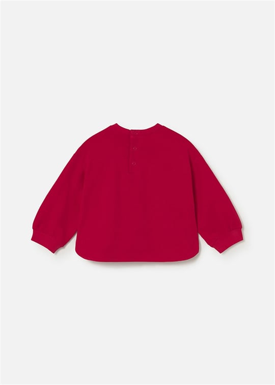 Mayoral Kız Bebek Baskılı Sweatshirt Kırmızı 1495