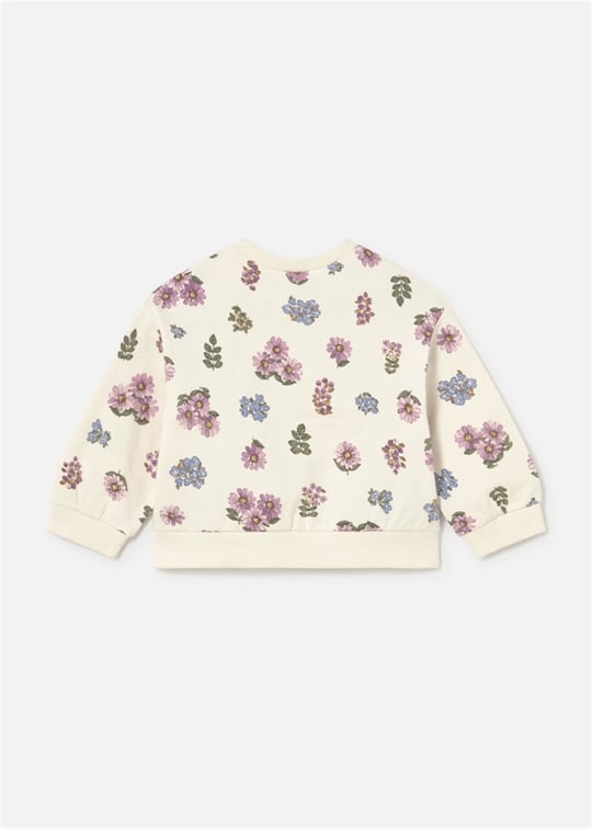 Mayoral Kız Bebek Baskılı Sweatshirt Krem 2433