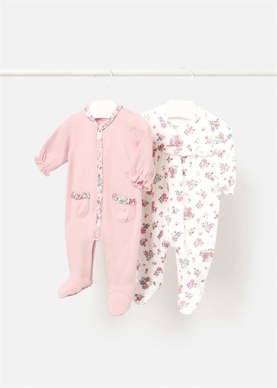 Mayoral Kız Bebek Çiçekli 2'li Tulum Set Pembe 2778