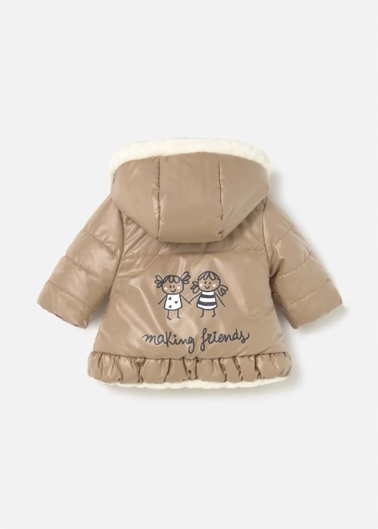 Mayoral Kız Bebek Çift Taraflı Peluş Mont Bej 2404