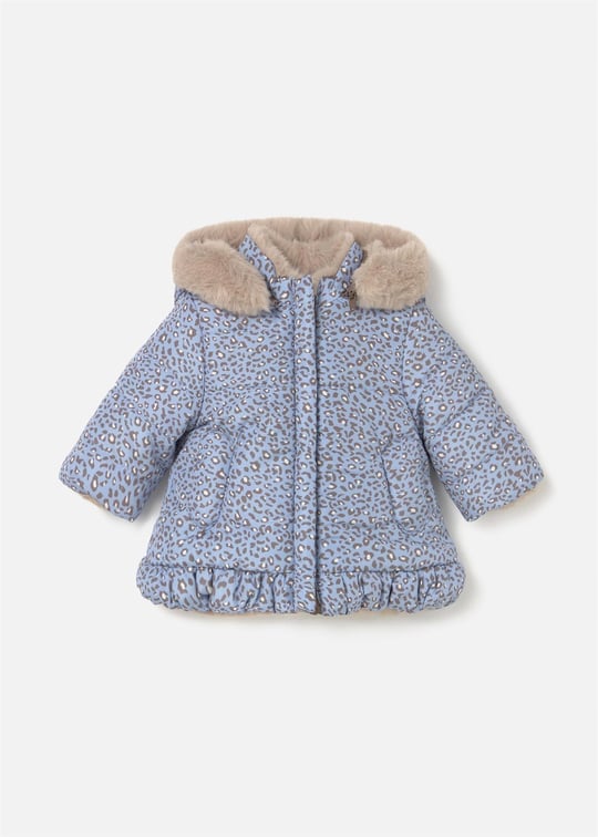 Mayoral Kız Bebek Çift Taraflı Peluş Mont Mavi 2404