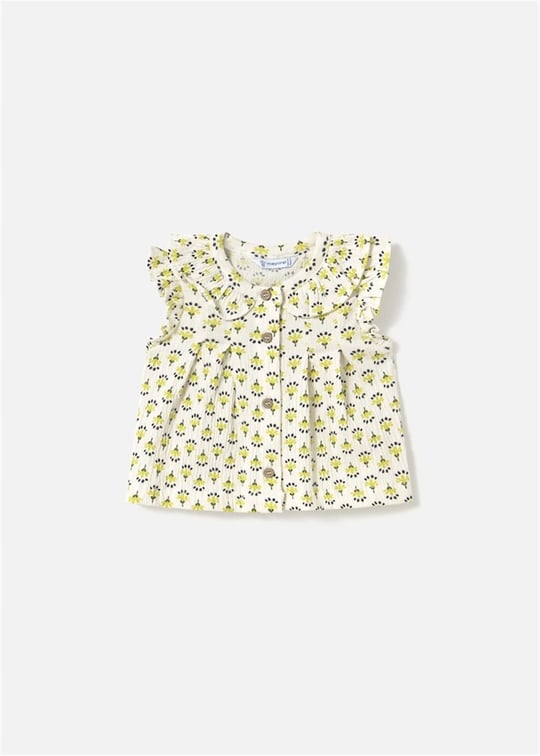 Mayoral Kız Bebek Desenli Bluz Krem 1105