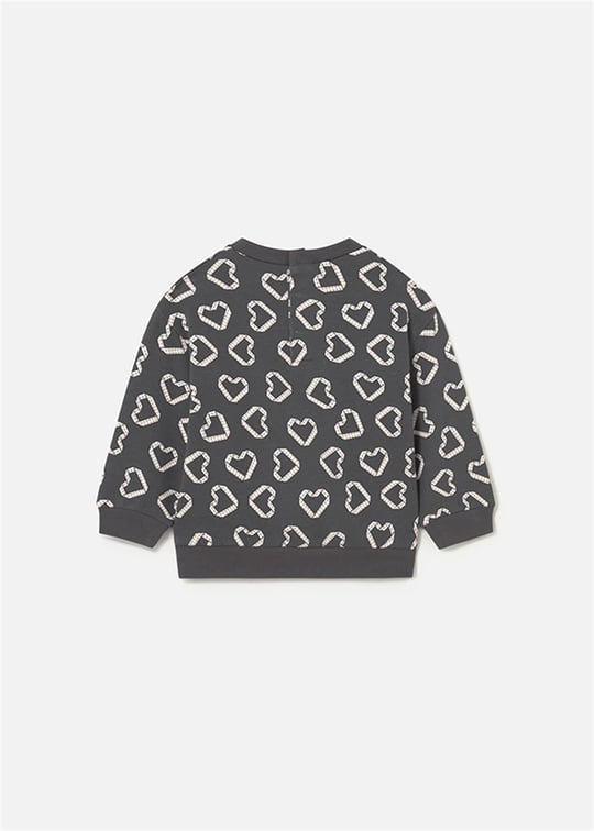 Mayoral Kız Bebek Desenli Sweatshirt Antrasit 2430