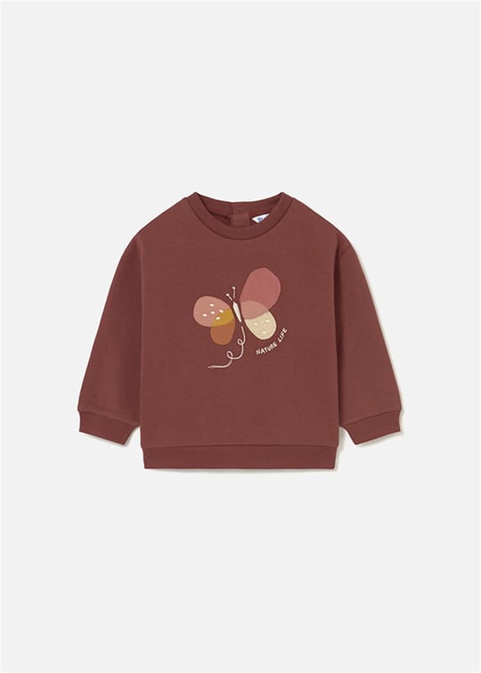 Mayoral Kız Bebek Desenli Sweatshirt Tarçın 2430