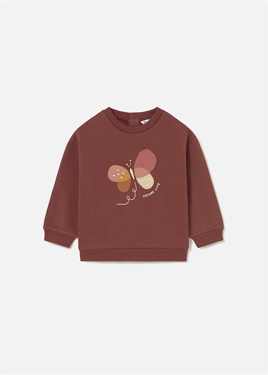 Mayoral Kız Bebek Desenli Sweatshirt Tarçın 2430