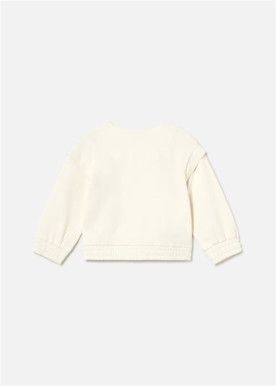 Mayoral Kız Bebek Fermuarlı Sweatshirt Ekru 1491