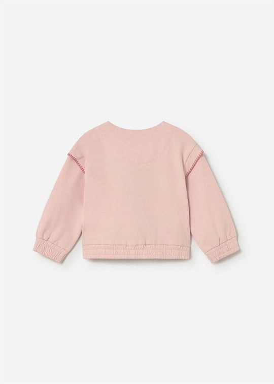 Mayoral Kız Bebek Fermuarlı Sweatshirt Pudra 1491