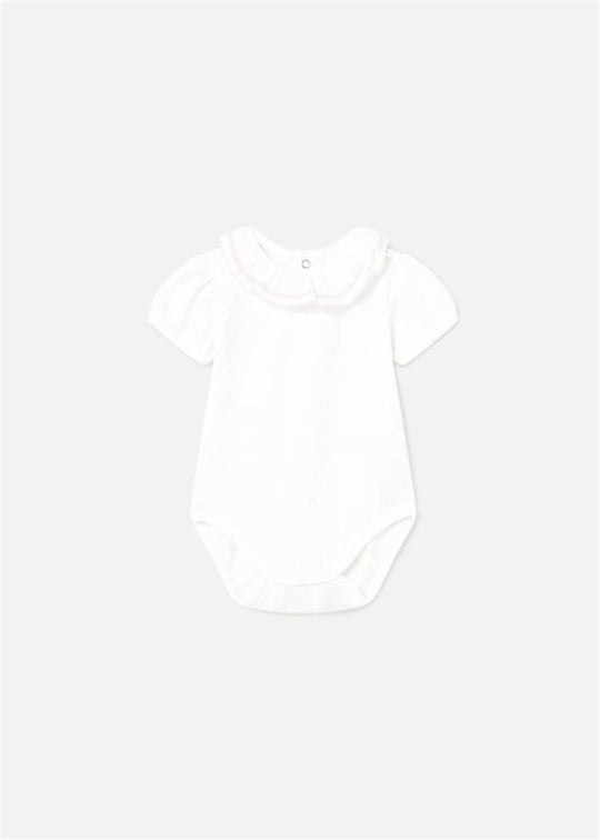 Mayoral Kız Bebek Fırfırlı Body Zıbın Beyaz 1701