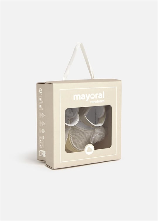 Mayoral Kız Bebek Hasır Detaylı Sandalet Krem 9093