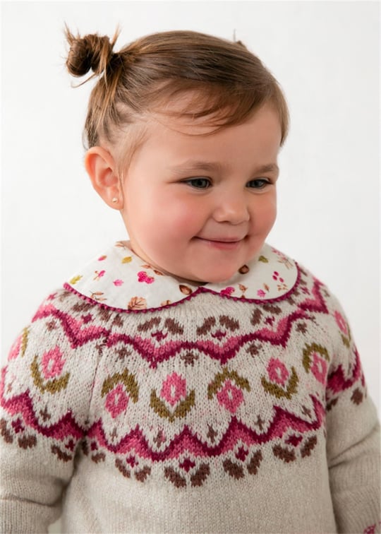 Mayoral Kız Bebek Jakarlı Kazak Krem 2384