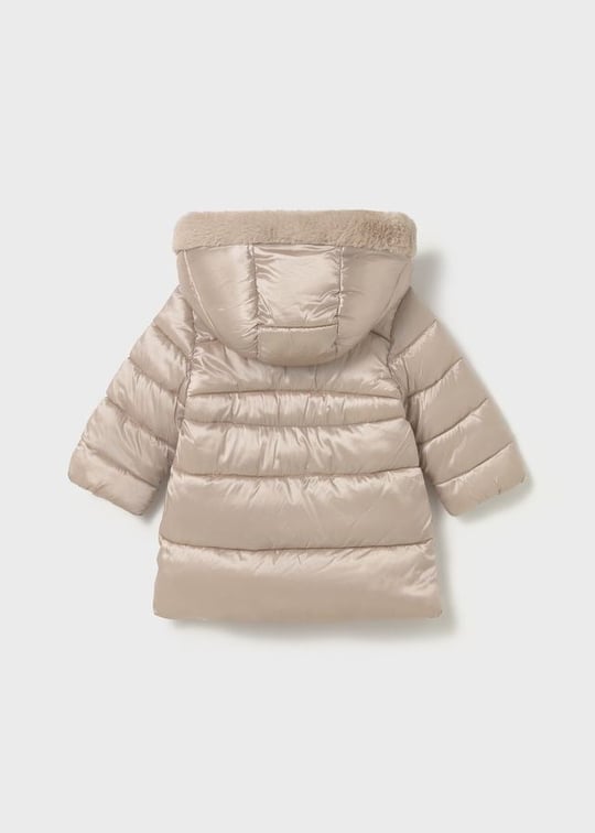 Mayoral Kız Bebek Kapüşonlu Şişme Mont Krem 2440