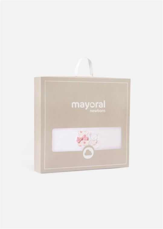Mayoral Kız Bebek Kundak Beyaz Pembe 9399