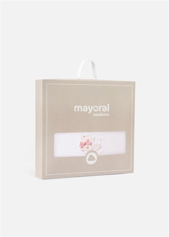 Mayoral Kız Bebek Kundak Beyaz Pembe 9399