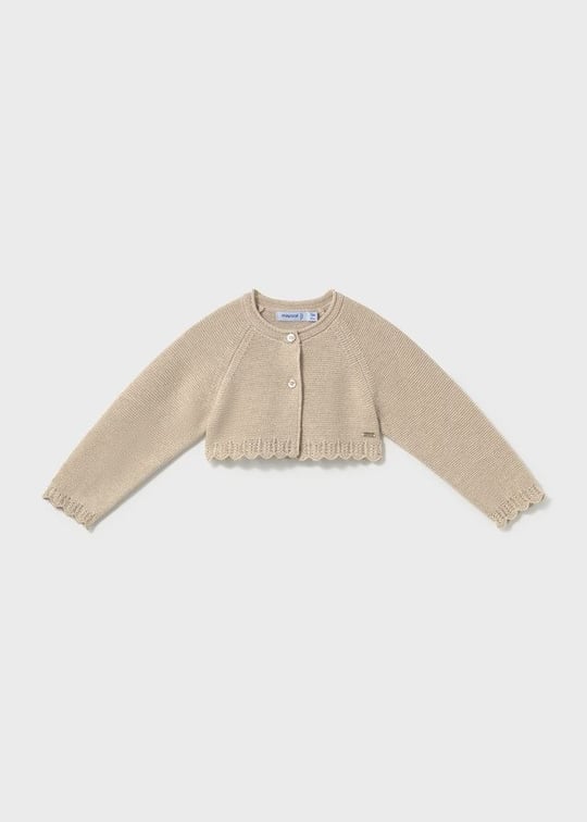 Mayoral Kız Bebek Örme Hırka Bolero Krem 308